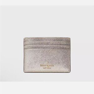 KATE SPADE Rose Gold Metallic card holder NIB